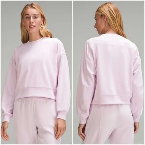 Lululemon Ribbed Softstreme Perfectly Oversized Cropped Crew Meadowsweet Pink 6